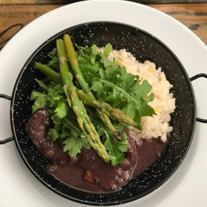 cordero con risotto