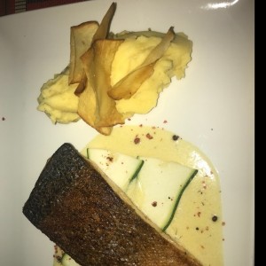 salmon con pure 