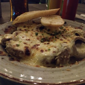 Champiñones tres quesos