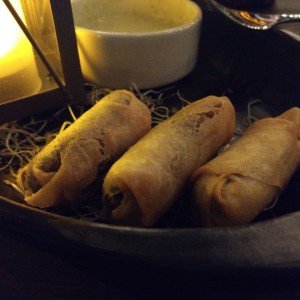 Rollitos de morcilla