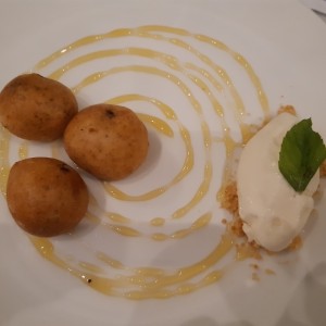 Trufas con helado de vainilla 