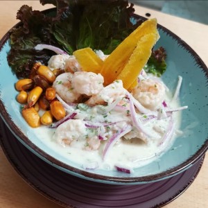 ceviche de camarón  peruano!!