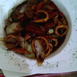 Salteado de mariscos