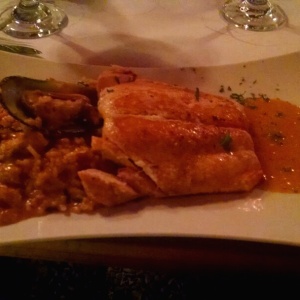 Risitto de mariscos y salmon 