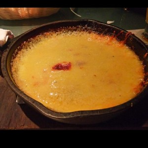 fundido de queso azul