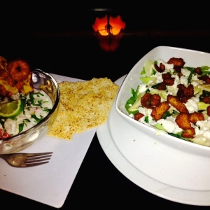 Ceviche Maracuchito y Ensalada Arrecife 
