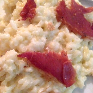 Risotto manchego y crocante 