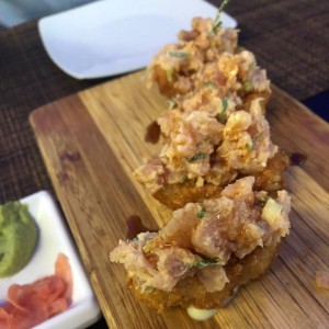 croquetas de arroz frito con atun spice