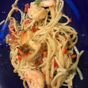 Pasta al Olio con Camarones, Espectacular