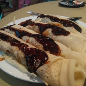 Crepes de pollo (2do plato del pollo laqueado)