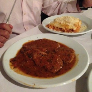 lengua en salsa y pasticho
