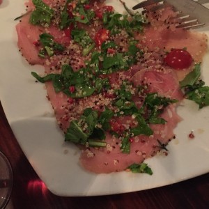 carpaccio de atun con chia