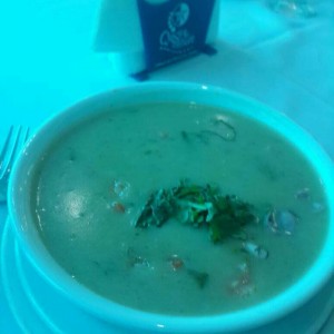 Sopa Cristal Mar, no la recomiendo, mucha crema