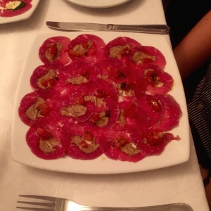 Carpaccio di capra.
