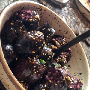 morcilla con reduccion de parchita