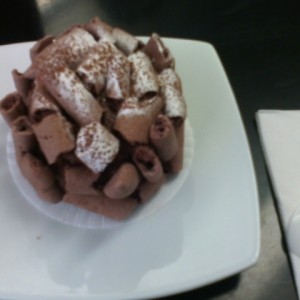 Mousse de Chocolate con suspiros de cacao