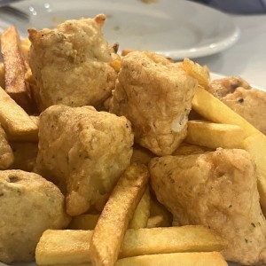 Tacos de meros . Con slasa tartara