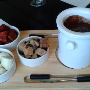 Fondue de chocolate con frutos