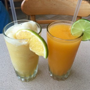 Naranja frappe y mango