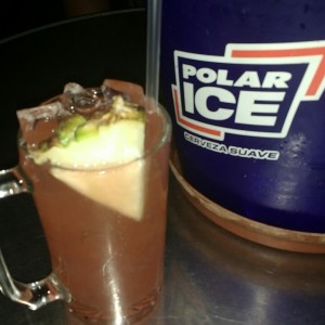 trago y tobo de cerveza