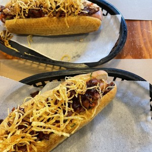 Perro salchica alemana e italiana