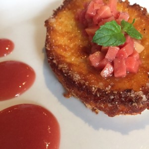 Torta de queso criollo con guayaba 