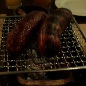 Parrilla de chorizos
