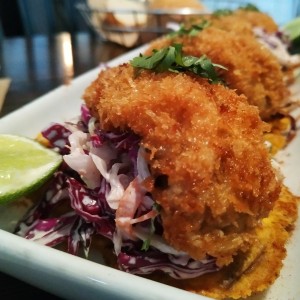 Patacones con Sardinas