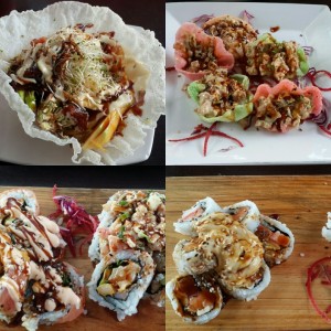 Ensalada Neptuno Especial, Eby Crunch, DT roll, Tokio Roll, JR Roll.
