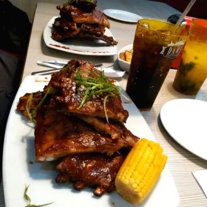 Costillas en salsa BBQ