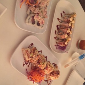 sushi pizza entrada !! koto ! spicy tuna