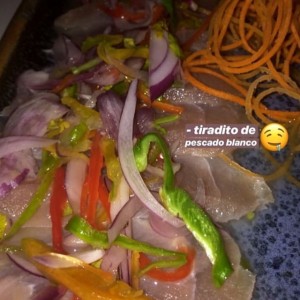 Tiradito de pescado Blanco