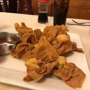 wanton relleno de camarones