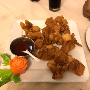 Wanton relleno de camarones