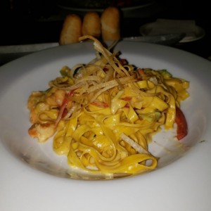 pasta con camarones 