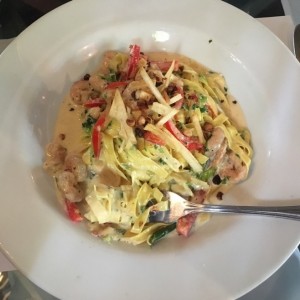 Fetuccini de camarones
