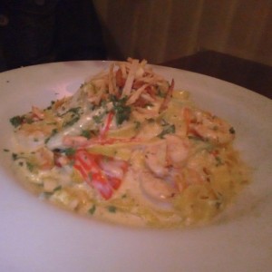 Fetuccini de camarones