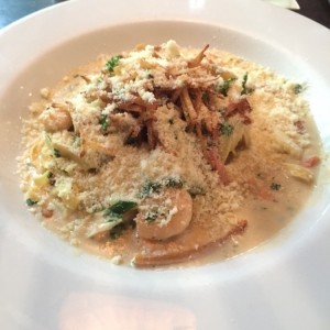 Fetuchini con camarones
