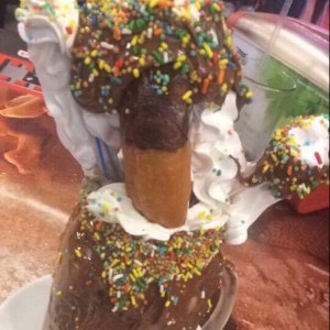 Milshake Crema de avellana con donuts