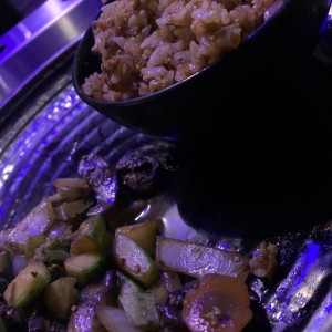 Vieiras y camarones