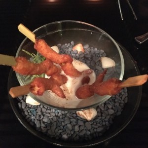 camarones en leche de coco