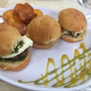 Trio de hamburguesas