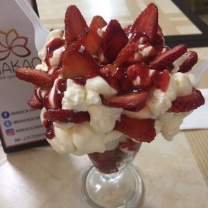 copa de fresas con crema 