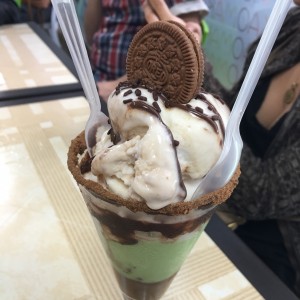 Copa Oreo - Nutella. No habia crema