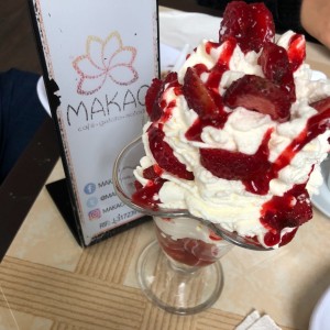 Fresas con crema