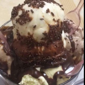 Copa de brownie