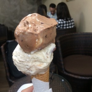 helado de cri-cri y nutella
