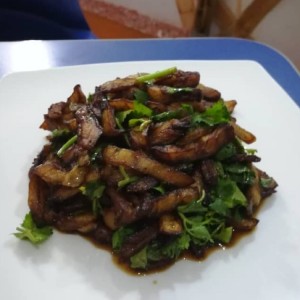 Berenjenas con ajo y perejil