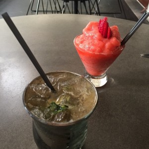 Mojito y Frocen de fresa