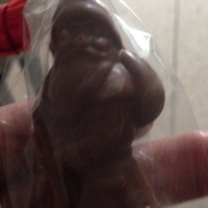 santa de chocolate